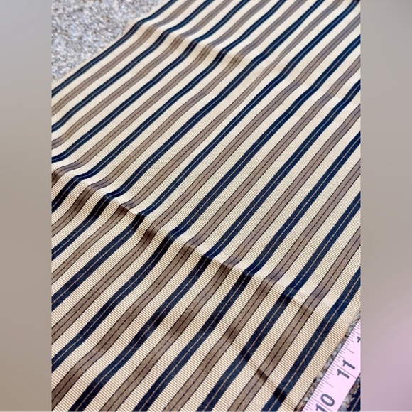 Khaki & Black Stripe Textured Upholstery Fabric - 2 Pieces - Picture 7 of 13